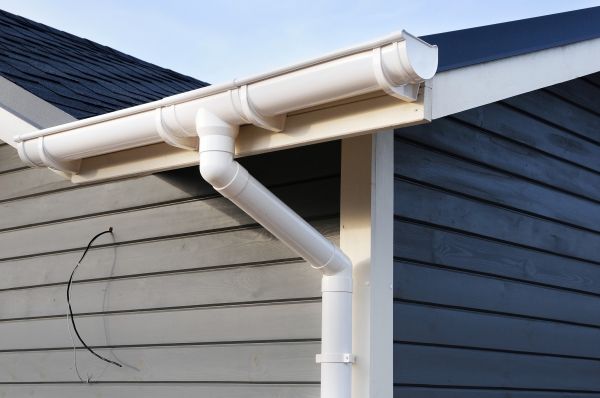 PVC Rain Gutter Installation in Fletcher